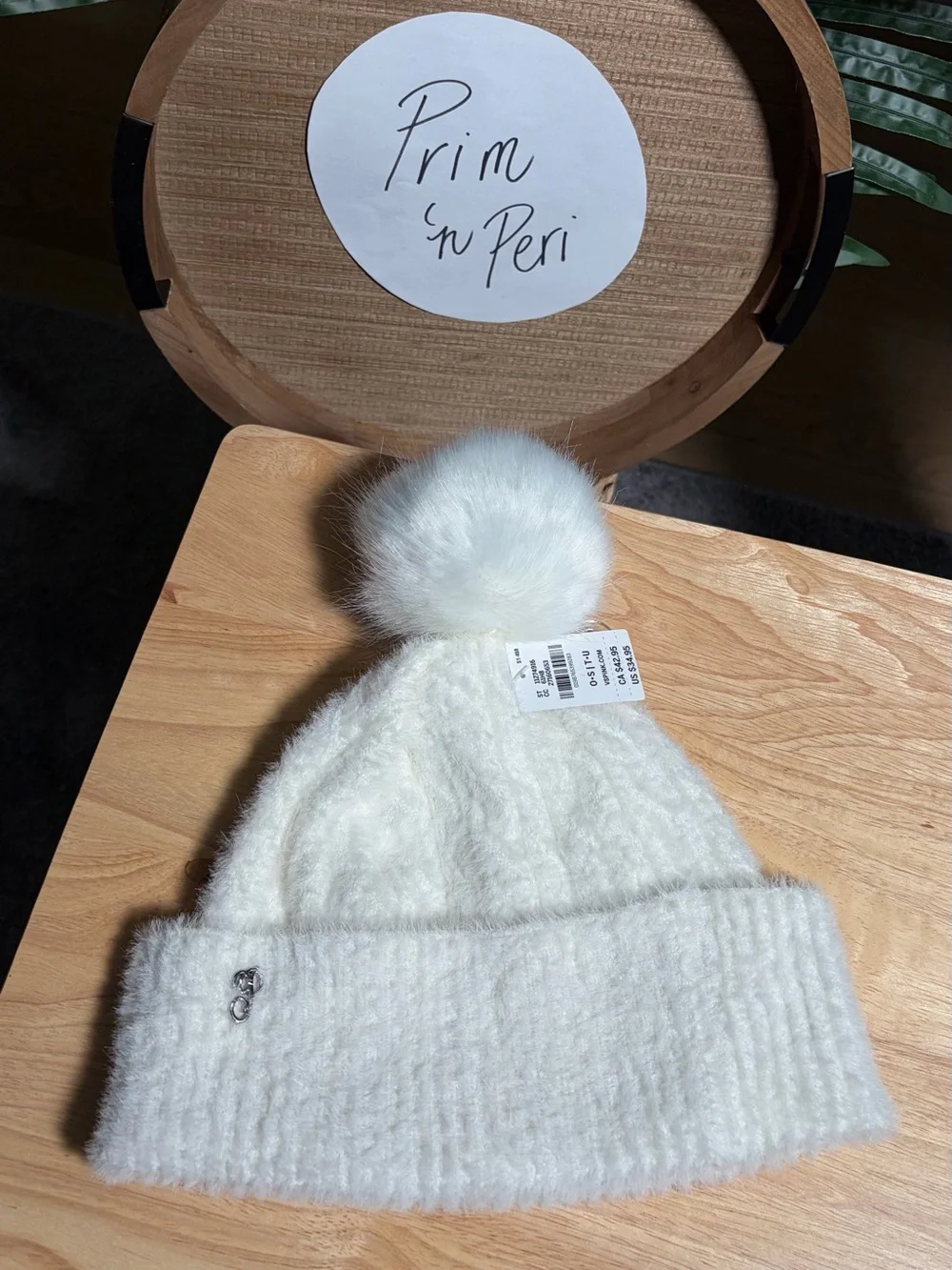 PINK Victoria’s Secret - Fuzzy “P” Beanie & Fingerless Gloves Winter SET